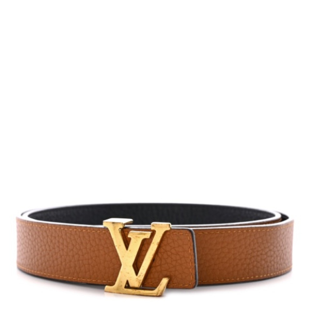 LOUIS VUITTON LV INITIALES 30MM REVERSIBLE BLACK/ BROWN LEATHER BELT - Picture 2 of 9